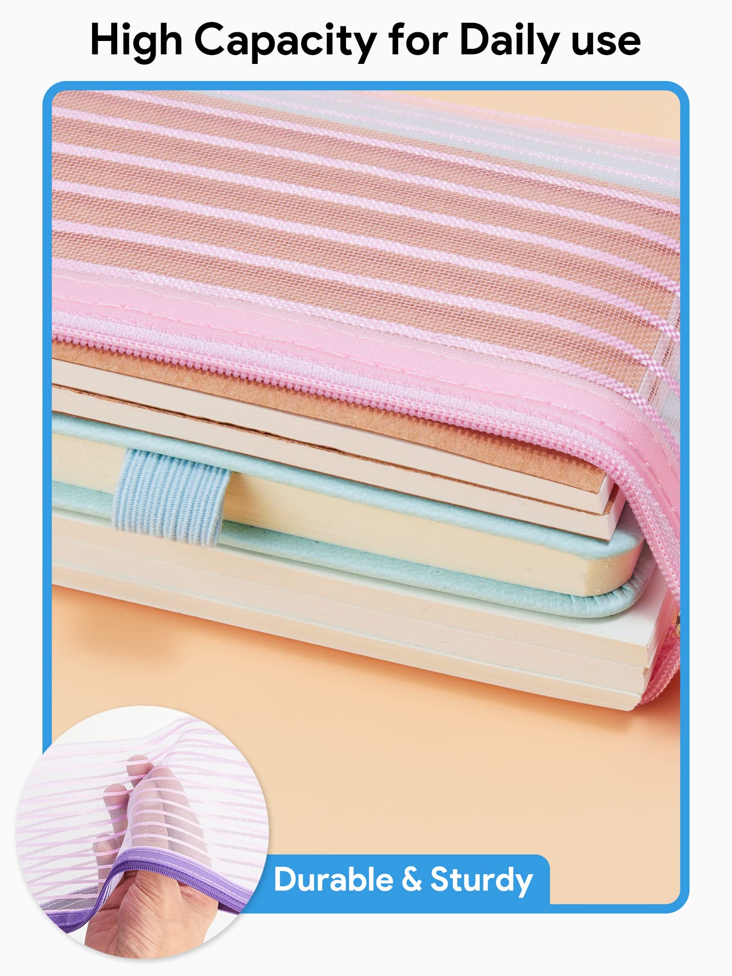 JARLINK 40 Pack 10 Colors Zipper Mesh Pouch, Storage Pencil Pouches, Multipurpose Pencil Pouch Bulk for School and Office Supplies, Cosmetics Travel Accessories, Multicolor