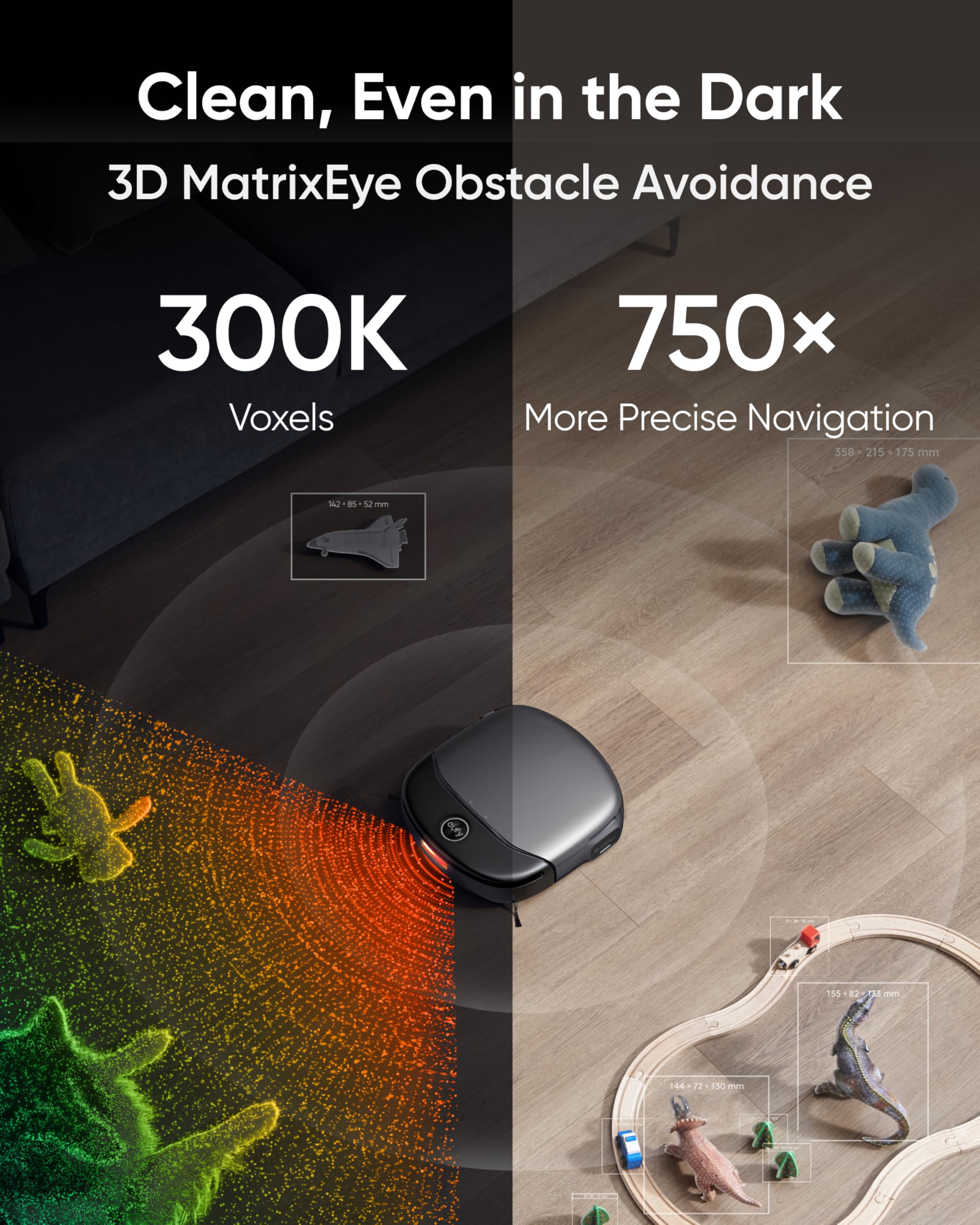 eufy Robot Vacuum Omni S1 Pro with All-in-One Station, HydroJet Robot Vacuum and Mop Combo, Eco-Clean Ozone, 8000 Pa Suction, Obstacle Avoidance, Auto Mop Washing & Drying, Self-Emptying - Image 4