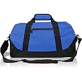 DALIX 18" Two Tone Duffle Bag Medium Black Red Blue Gold Pink Purple Gray