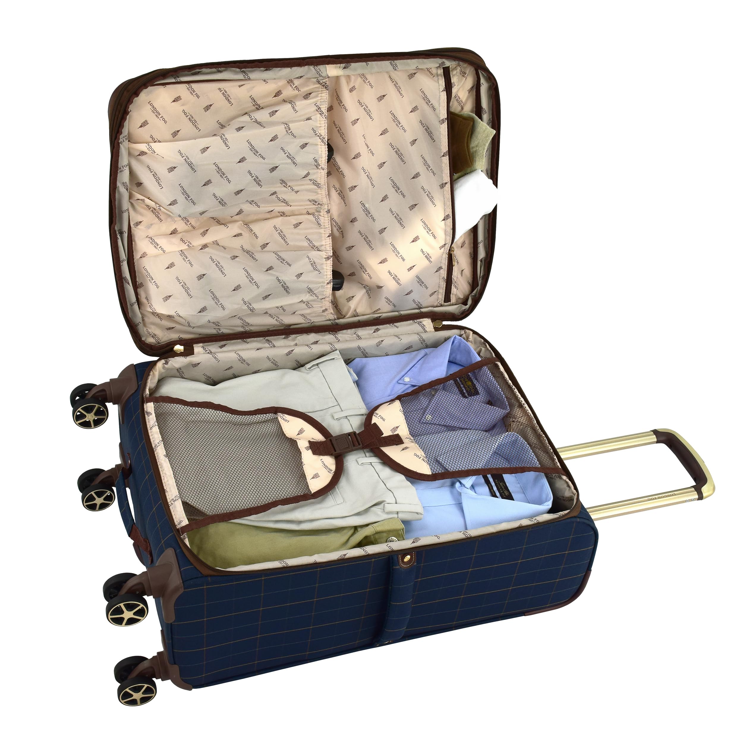 Liverpool 4 Piece Nested Set Navy Windowpane USB, 15