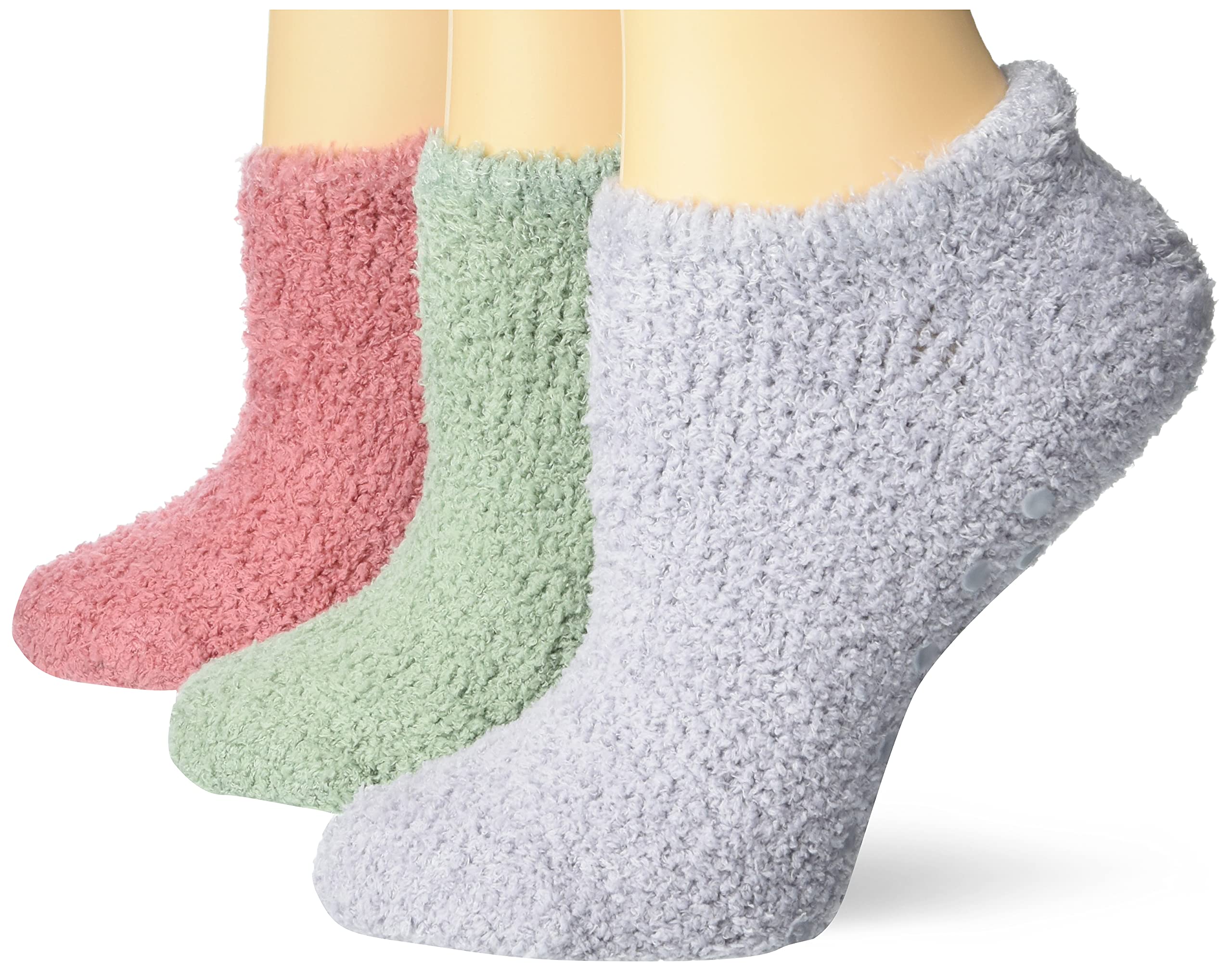 Photo 1 of **ONLY 1 PAIR** No nonsense womens Shortie Slipper Sock, 3 Pair Pack Casual Sock, Violet Grey/Cameo/Agave, 4 10 US