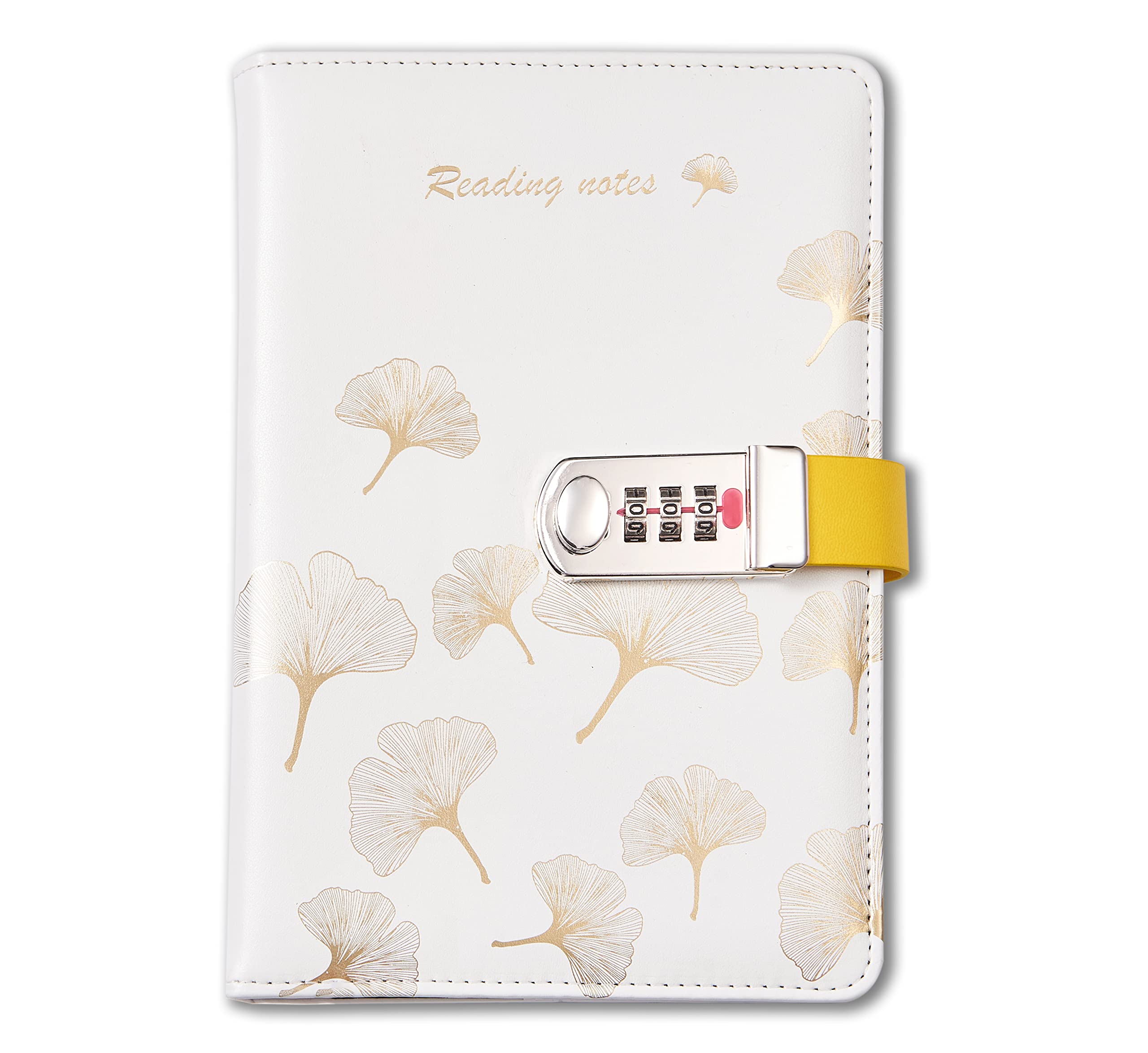 Auvier Creative Leather Diary with Combination Lock, A5 Secret Password Notebook Journal Digital Locking Diary Notepad Handbook Sketchbook Daily Planner Agenda, Travel Diary Organiser, 145x215mm