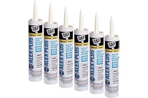 Dap Inc 18152 6 Pack 10.1 oz. Alex Plus Acrylic Latex Caulk Plus Silicone, White