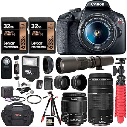 Canon EOS Rebel T7 DSLR Camera+ EF-S 18-55mm f/3.5-5.6 is II ...