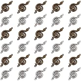 COGCHARGER 30 Pieces Antique Snake Charm Connector Tibetan Style Alloy Pendants Metal Animal Charm for Jewelry Necklace Earring Making Crafts