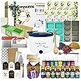 PIUH Deluxe Soap Making Kit for Soap Making,DIY Soap Making Full Set Kits Includes Soap Melter,4 lb Soap Base,8 Essencial Oils,Silicone Loaf Molds & Scraper,Cutter, 8 Dyestuffs for Adult & Kids Gift