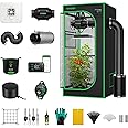 VIVOSUN GIY Smart Grow Tent System 2x2, WiFi-Integrated Grow Tent Kit, with Automate Ventilation and Circulation, Schedule Full Spectrum 100W LED Grow Light, and GrowHub E42A Controller