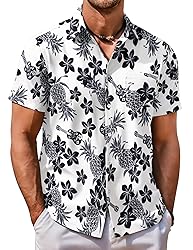 COOFANDY Mens Casual Button Down Shirts Hawaiian
