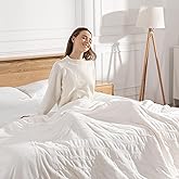 King Size Heated Blanket Dual Control Heated Blanket - Soft Silky Plush Electric Blanket with 5 Heating Level & 10 Hour Auto Off, ETL Certified & Machine Washable, for Grandma Gifts(Cream White)