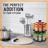 Schwartz Rotating Spice Rack with 16 Jars Italian Herbs Basil Paprika Cumin view 7