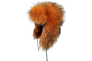 YFJNV Y2K Faux Fur Russian Hat, Soft, Warm Winter Trapper Hat with Earmuffs for Men and Women