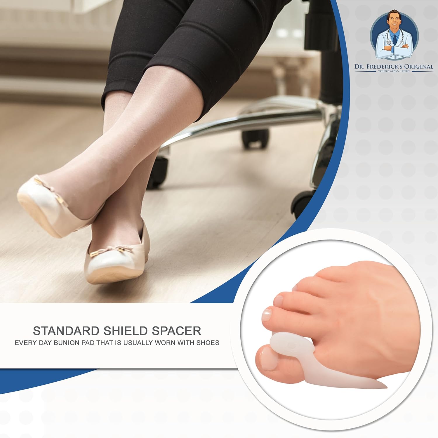 בריאות ומשק הבית Dr. Frederick's Original Bunion Pad & Toe Spacers