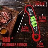 AWLKIM Instant Read Meat Thermometer, Waterproof, Backlit Digital Probe view 3