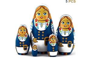 MATRYOSHKA&HANDICRAFT Set 5 pcs Nesting Dolls Finnish Folk Dress