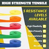 YOVKOK Exercise Bands Set Resistance Bands Door Anchor 5 Pack Fitness view 2