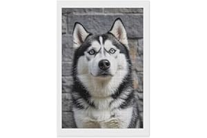 RLDOBOFE Husky Dog Diamond Painting Kit for Adults Square 5D Diamond Art Kits for Beginners DIY Full Drill Diamonds Dots Pain