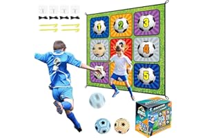 JHHJIFY Soccer Ball Game Set for Kids, Indoor Outdoor Backyard Toss Soccer Goal Game Flannel Goals, Target Toss Party Game Toddlers Gift for 3 4 5 6 7 8 Year Old Boy Toys Birthday Christmas