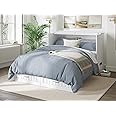 AFI Southampton Full Murphy Bed Chest with Mattress, Storage, and Built-in Charger in White