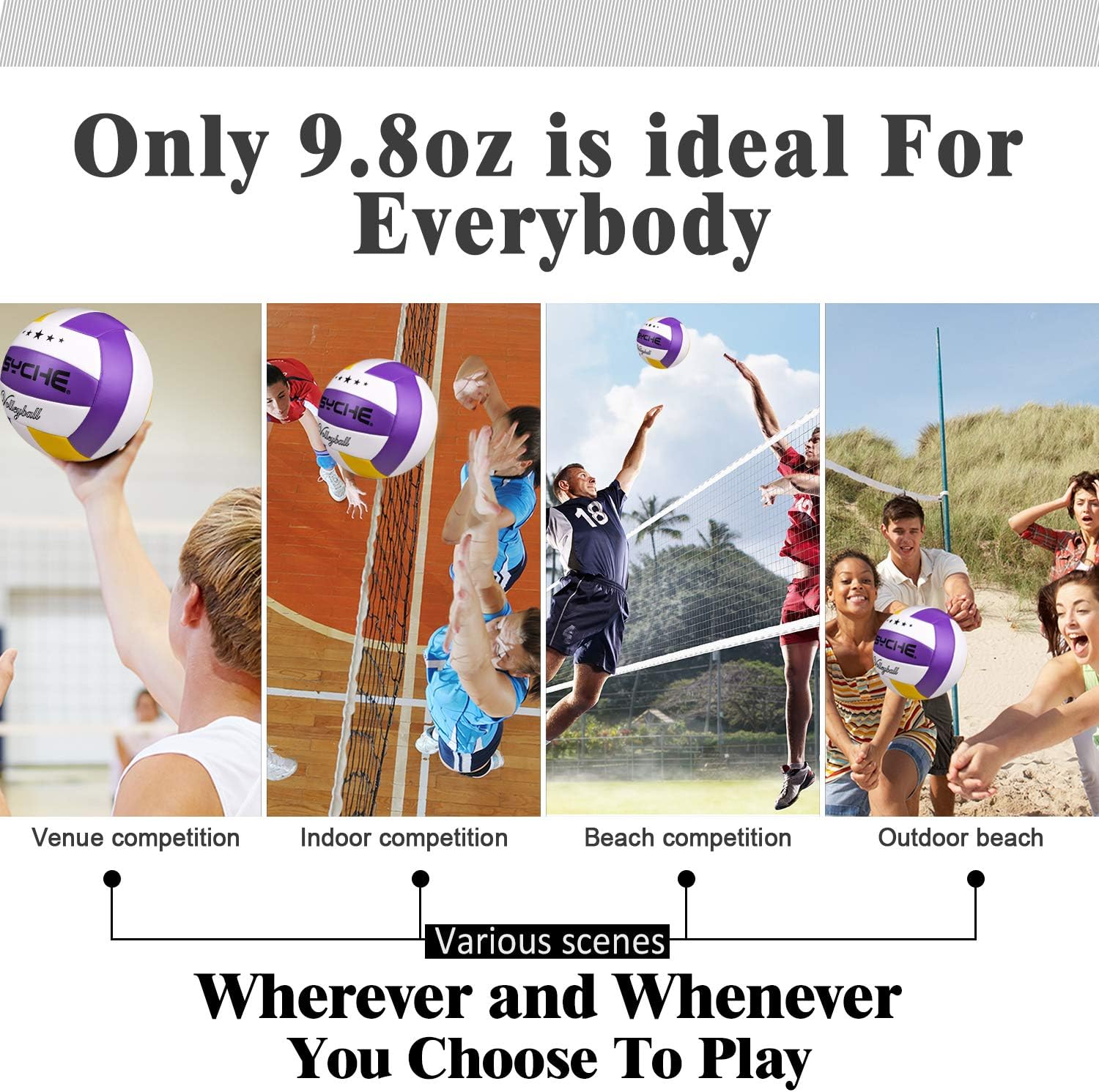 Wisdom Leaves Beach Volleyball Soft Touch Volleyball Balls for Outdoor/Indoor Games Official Size 5 : Sports & Outdoors