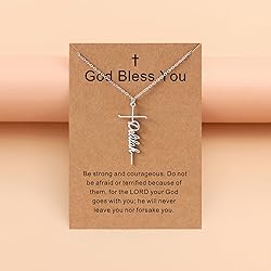 Lcherry Delilah Name Cross Necklace Personalized