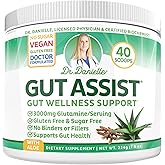 Doctor Danielle Gut Assist – Doctor Formulated Gut Lining & Digestive Support Powder for Bloating & Regularity | L-Glutamine, Arabinogalactan & Soothing Gut Nutrients