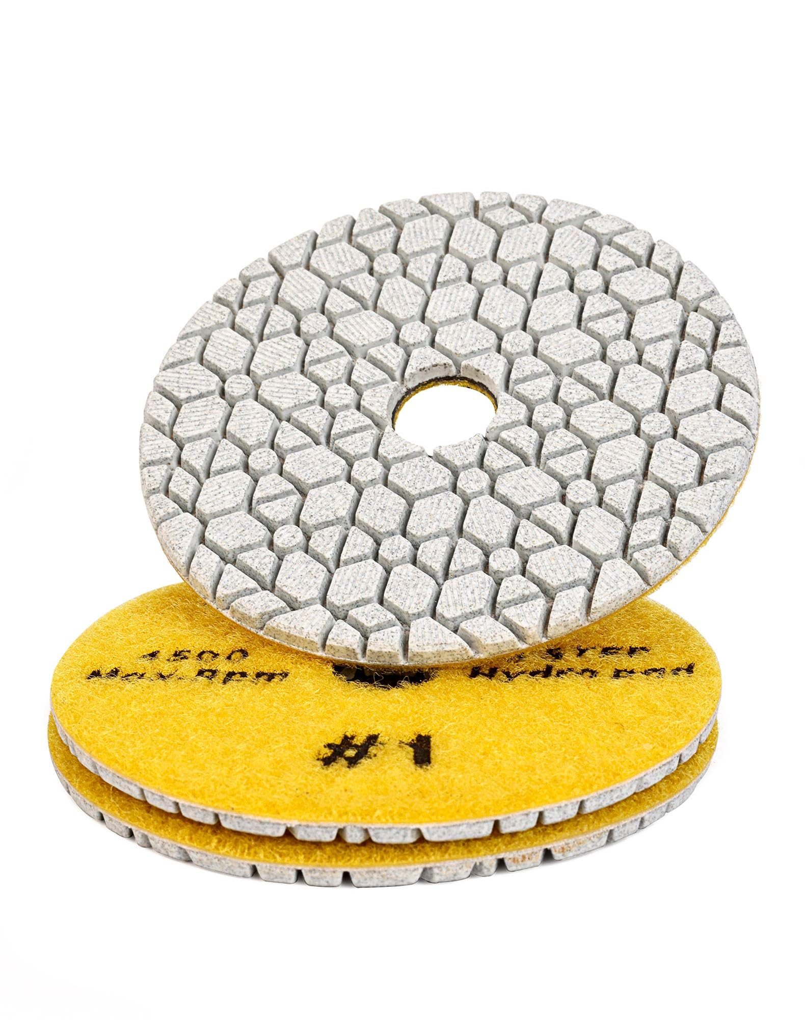 Panfreet 3 Step Diamond Polishing Pads 4",Granite