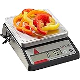 Taylor Digital Kitchen Food Scale 11 lb Max Capacity | Stainless Steel Platform, Tare and Hold Function, LCD Display, AC Adapter or Battery Powered