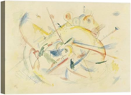 Luxhomedecor Cadre Impression Sur Toile Avec Chassis En Bois Wassily Kandinsky Sans Titre 120x90 Cm Amazon Fr Cuisine Maison