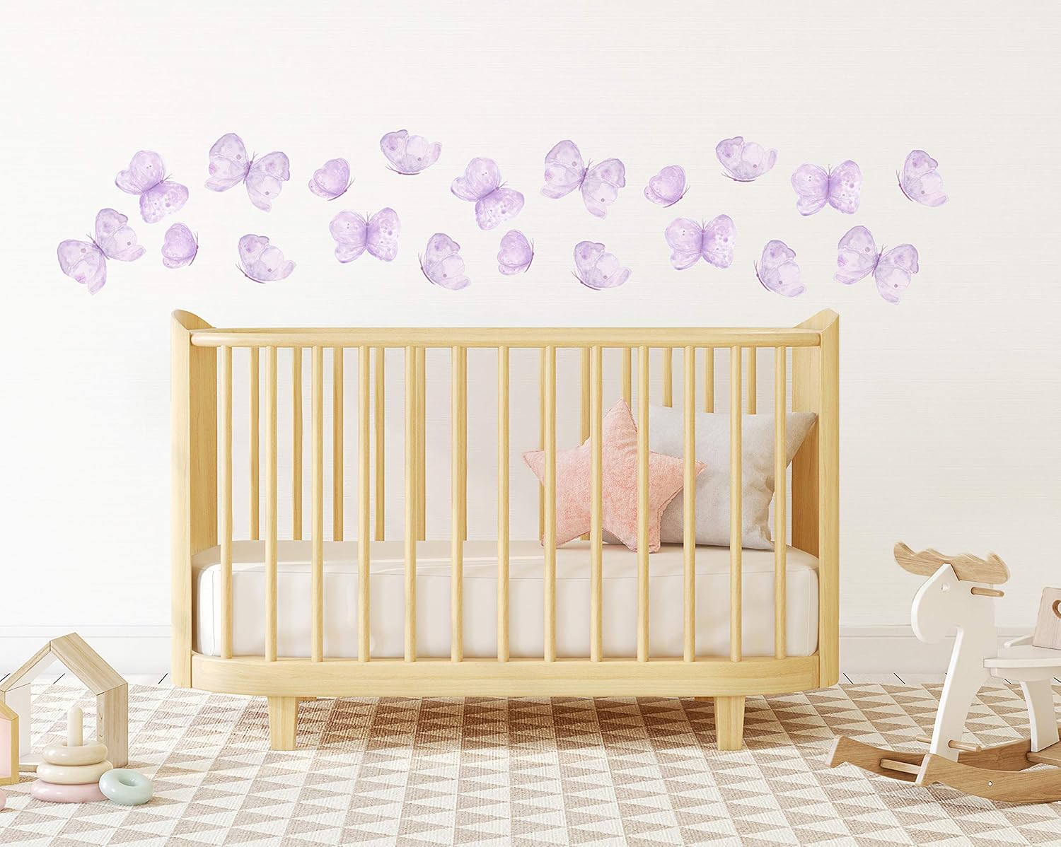 lavender nursery wall decor