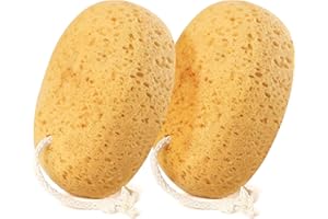Azymi Bath Sponge, 2Pcs Large Shower Sponges for Women Men, Exfoliating Sponge Face Body Puff with Dense Foam for Gentle & Deep Cleansing, Ultra-Soft for Sensitive Dry Skin