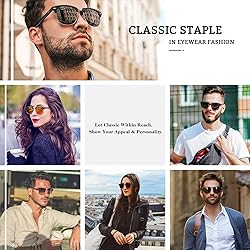 GQUEEN Classic Horn Rimmed Semi Rimless Polarized