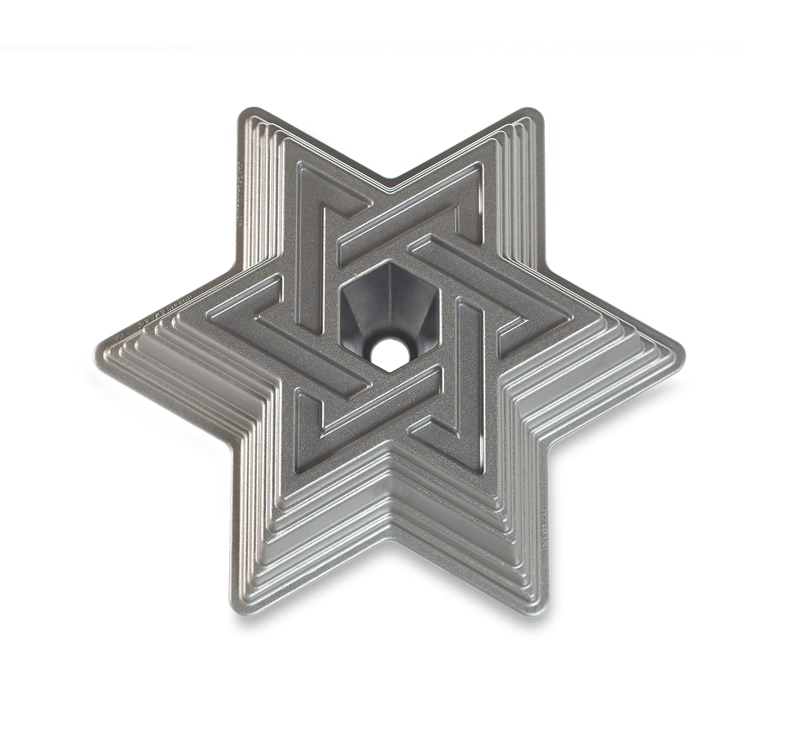 Nordic Ware Star of David Bundt Pan, Non-Stick Cake Pan, Colour Silver