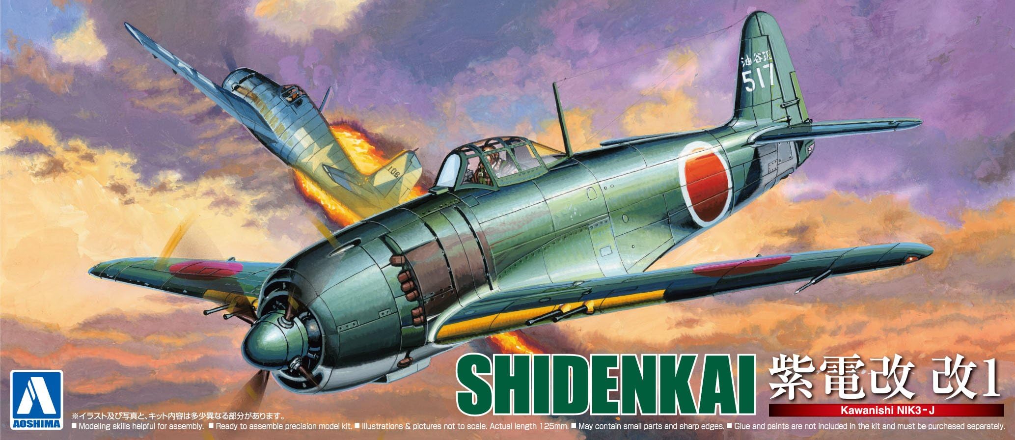 AoshimaAoshima Models Kawanishi NIK3-J Model Kit (1/72 Scale)
