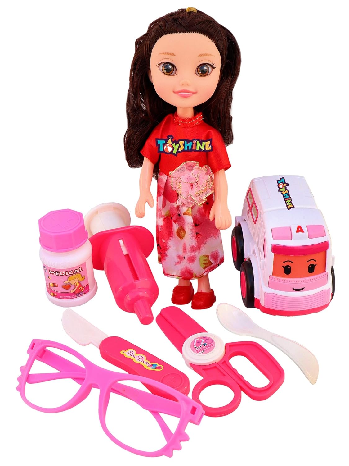Buy Toyshine 7 Inches Doctor Doll Set with Realistic Looking Baby Doll