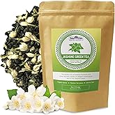 Sou Zen Jasmine Green Tea Loose Leaf Blend 4oz (113g) | Premium Quality Tea Leaves and Flowers | Raw with Naturally Organic Antioxidants | Relaxing and Revitalizing Tea with No Additives