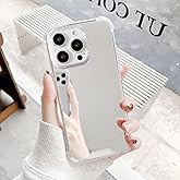 KEXAAR Compatible with iPhone 15 Pro Max Mirror Case, Shockproof Airbag Corners Protective Bumper Clear Cute Cover for Girls Woman, Makeup Touch up Back Camera Selfies 6.7" 2023, Mirror 15pm