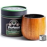 Handcrafted Wooden Whiskey Glass with Gift Tube – Charred Old Fashioned Glass,Charred Bourbon Drinking Cup | Unique Whiskey Gift for Men, Dad, Husband, Friends, Birthday & Holiday (1 Pack Charred)