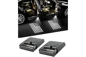 bylikeho 2Pcs Car Door Lights,Door Lights Logo Projector,Car Accessories HD Car Welcome Light,Door Sill Lights Wireless LED Door Paste Courtesy Light,Car Door Lights Logo (White American Flag)