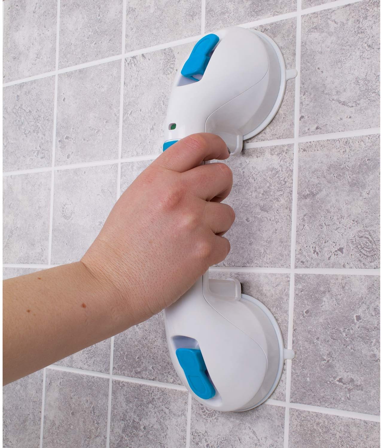 Carex Suction Shower Grab Bar – 12” Ultra Grip Shower Handle - Dual Locking Grab Bars for Bathtubs and Showers – Seniors, Disabled, Handicap, Elderly Assistance Product: Health & Personal Care
