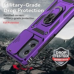 for Motorola Edge 2024 Case with Slide Camera Cover