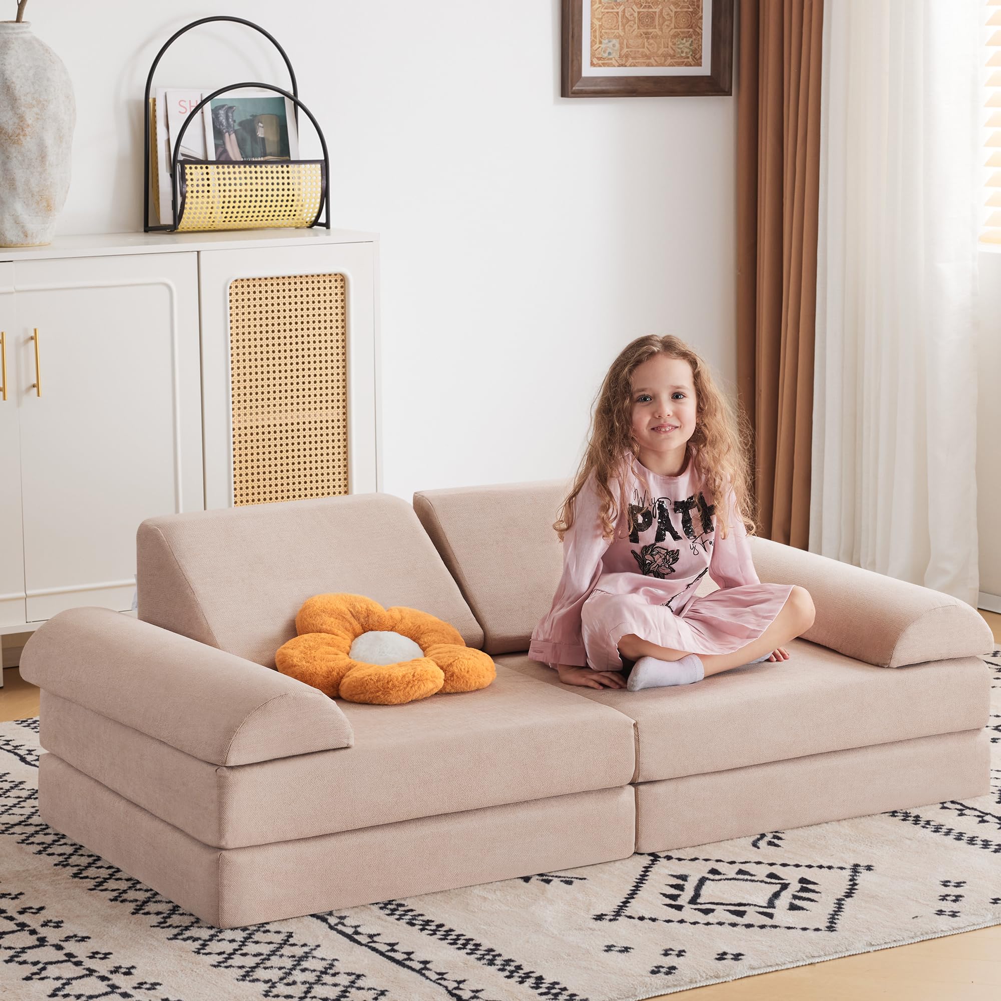 Erigiak 2024 Kids Couch Play Couch Large, Modular