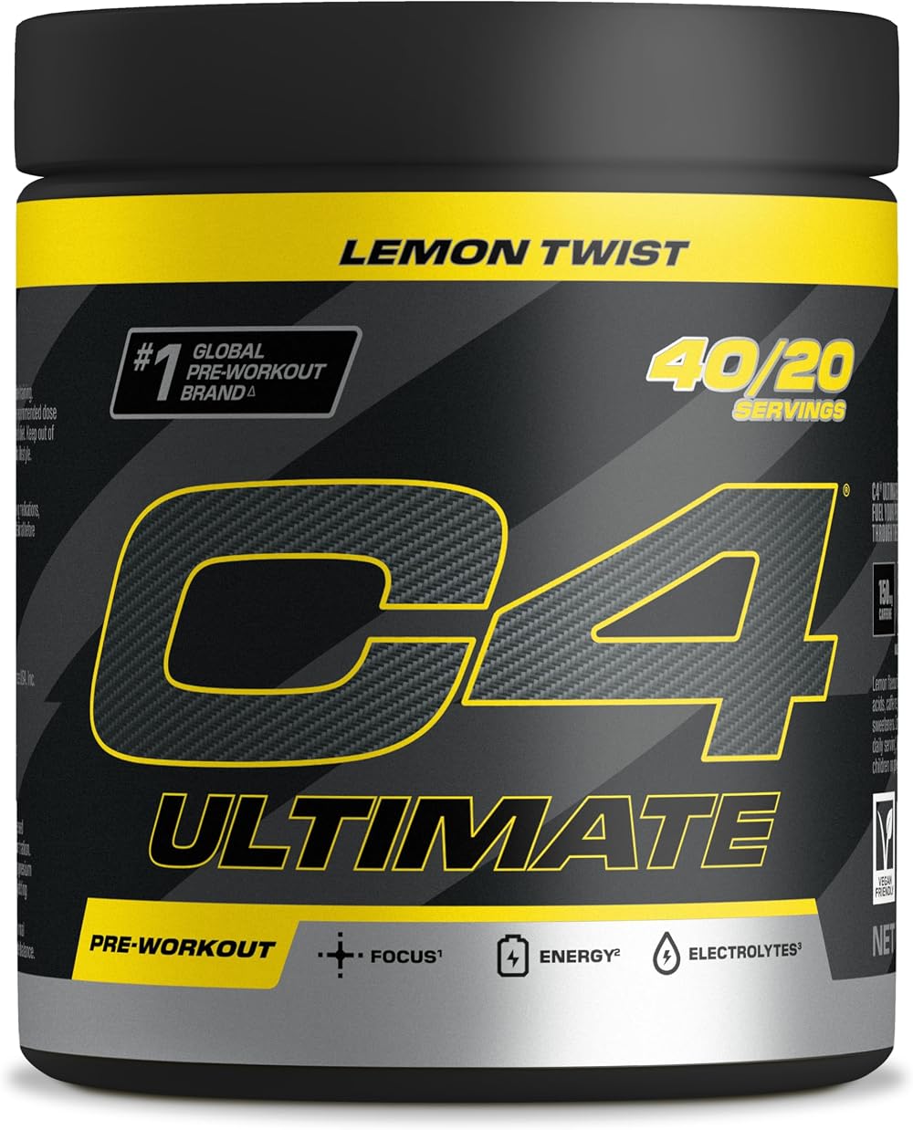 Cellucor C4 Ultimate Lemon Twist Pre Workout 20 Servings 300mg Caffeine 6000mg