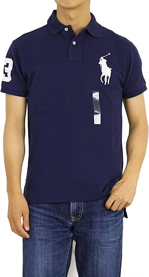 Amazon ポロ ラルフローレン Polo Ralph Lauren カスタムフィット メンズ ビッグポニー 半袖 鹿の子 ポロシャツ 並行輸入品 服 ファッション小物 通販