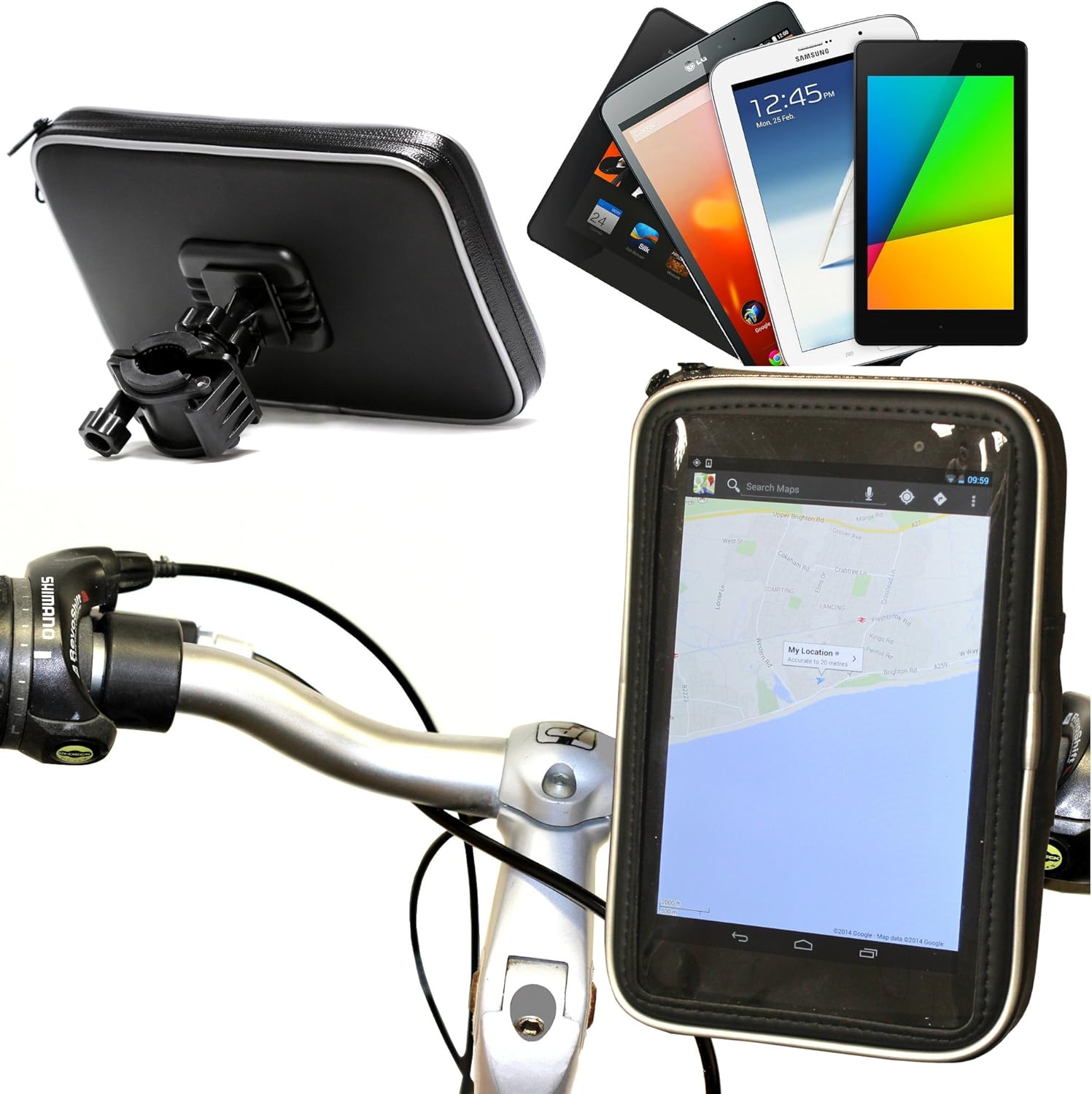 Navitech Cycle/Bike/Bicycle Waterproof Holder Mount & Case