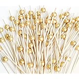 200PCS Cocktail Picks, Fancy Cocktail Toothpicks for Appetizers Picks, Handmade Bamboo Cocktail Skewers for Appetizers Fruit
