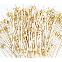 200PCS Cocktail Picks, Fancy Cocktail Toothpicks for Appetizers Picks, Handmade Bamboo Cocktail Skewers for Appetizers Fruit 