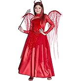 Spirit Halloween The Signature Collection Kids Red Devil Dress Costume | Kids Devil Costumes | Princess of the Underworld