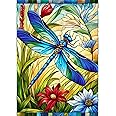 Sutinban Stained Glass Dragonfly 1000 Piece Puzzles, Jigsaw Puzzle 1000 Pieces for Adults, Coolest Adult Puzzles for Happy Fa