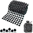 1 Yard Spike for Crafts Stude Cone Flatback Plastic Trim Mesh for Holloween Decoration Costume Embellishment Crafts(Black)