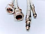 AK Monobloc Tap Tail Connector Flexible Hose M8 x 15mm Compression 500mm Pair view 5